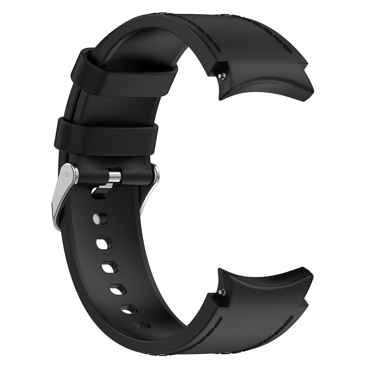 Silikon ensfarget armbåndsurrem for Samsung Galaxy Watch Sort S