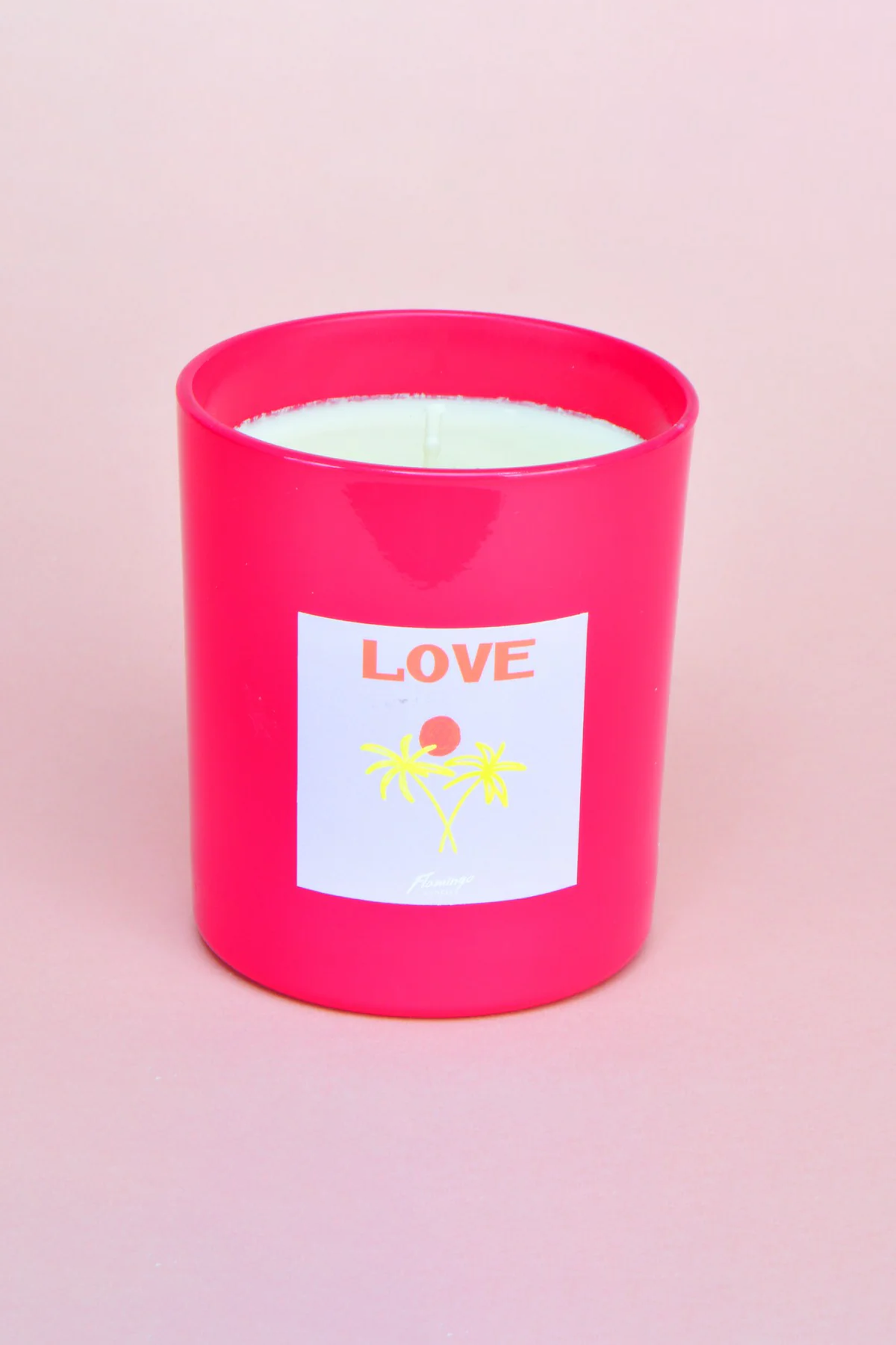 FLAMINGO CANDLES Bougie PINK LEMONADE PINK LOVE PALM CANDLE Rose