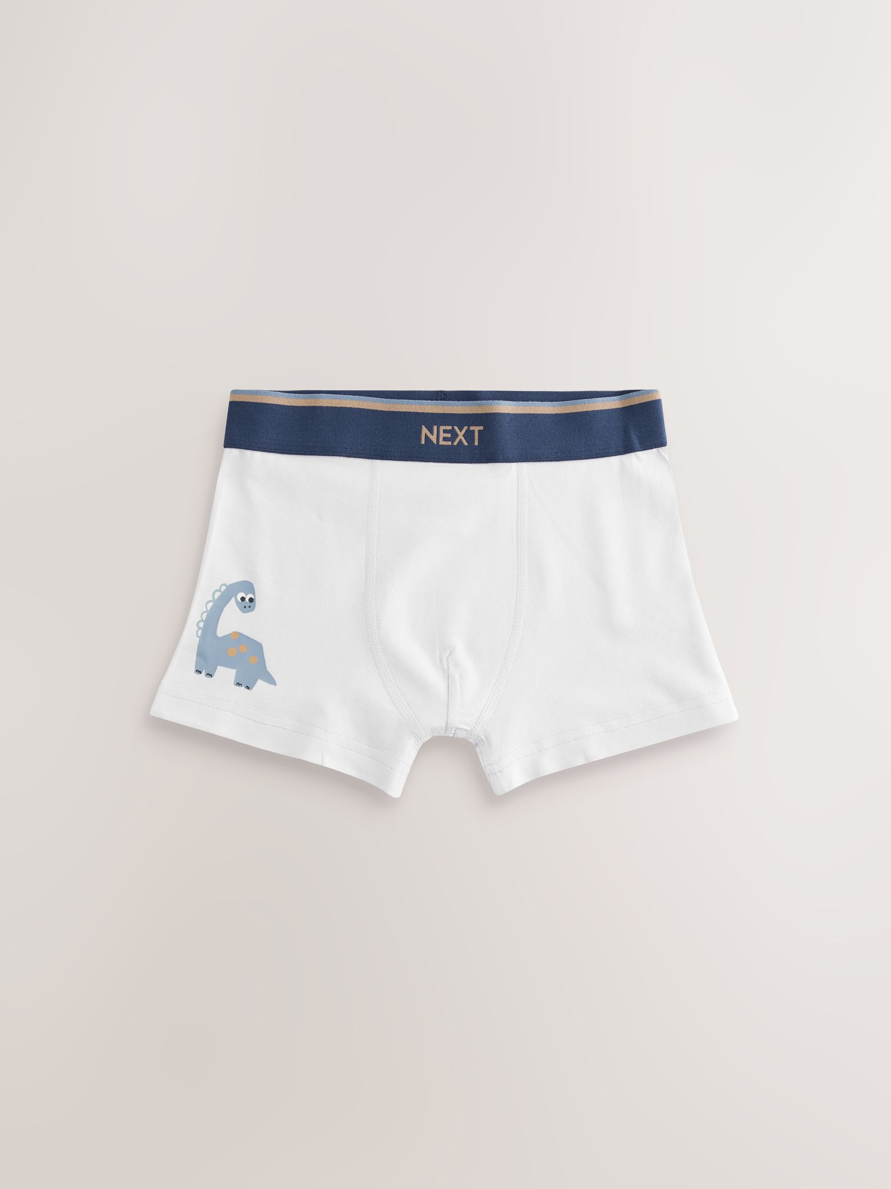 Blauw/bruin met dinoprint - Verpakking van 5 trunks (1,5-12jr)