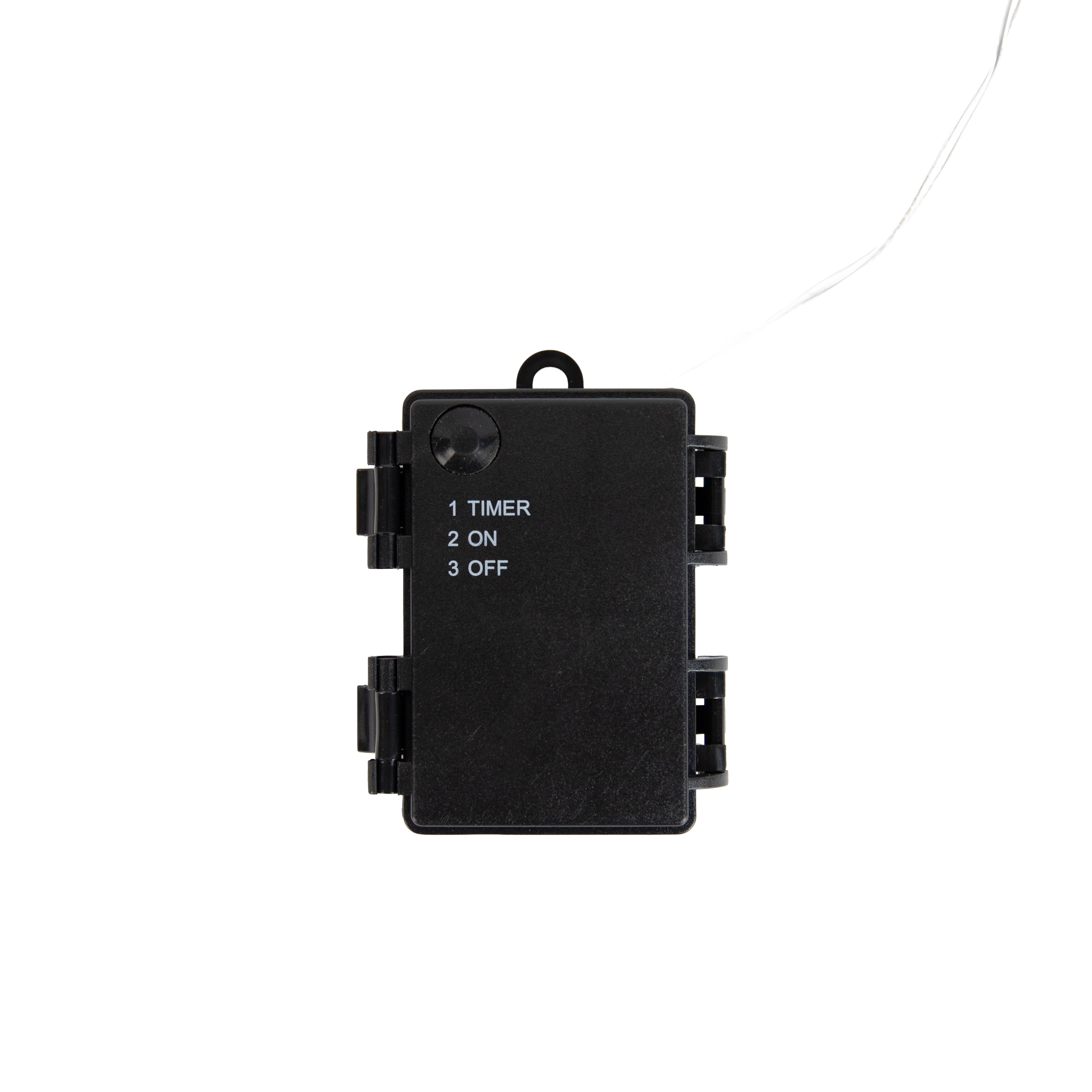 Kerst neon prikspot wit sneeuwpop incl. LED met timer IP44 - Fura