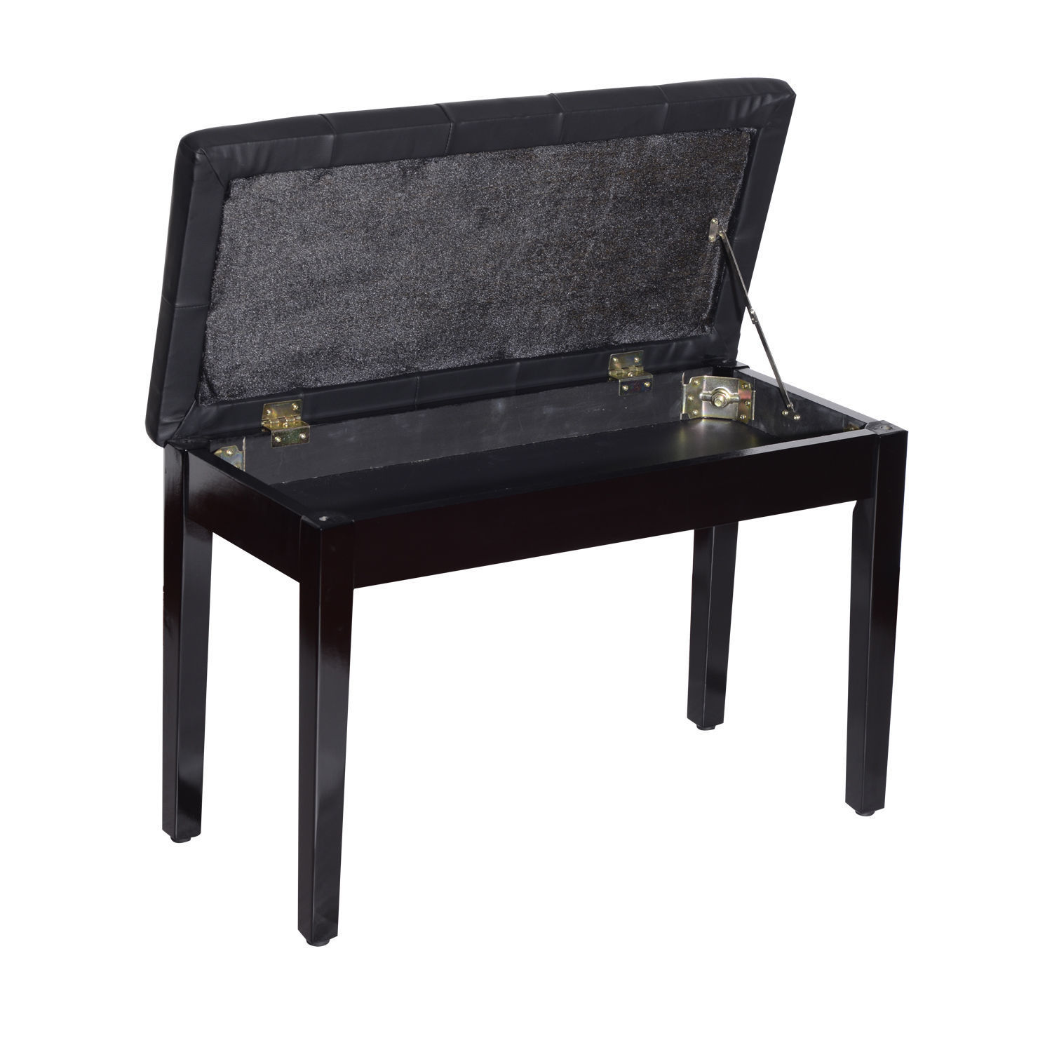 HOMCOM Klavierhocker mit Stauraum schwarz 75 x 35 x 50 cm (LxBxH)