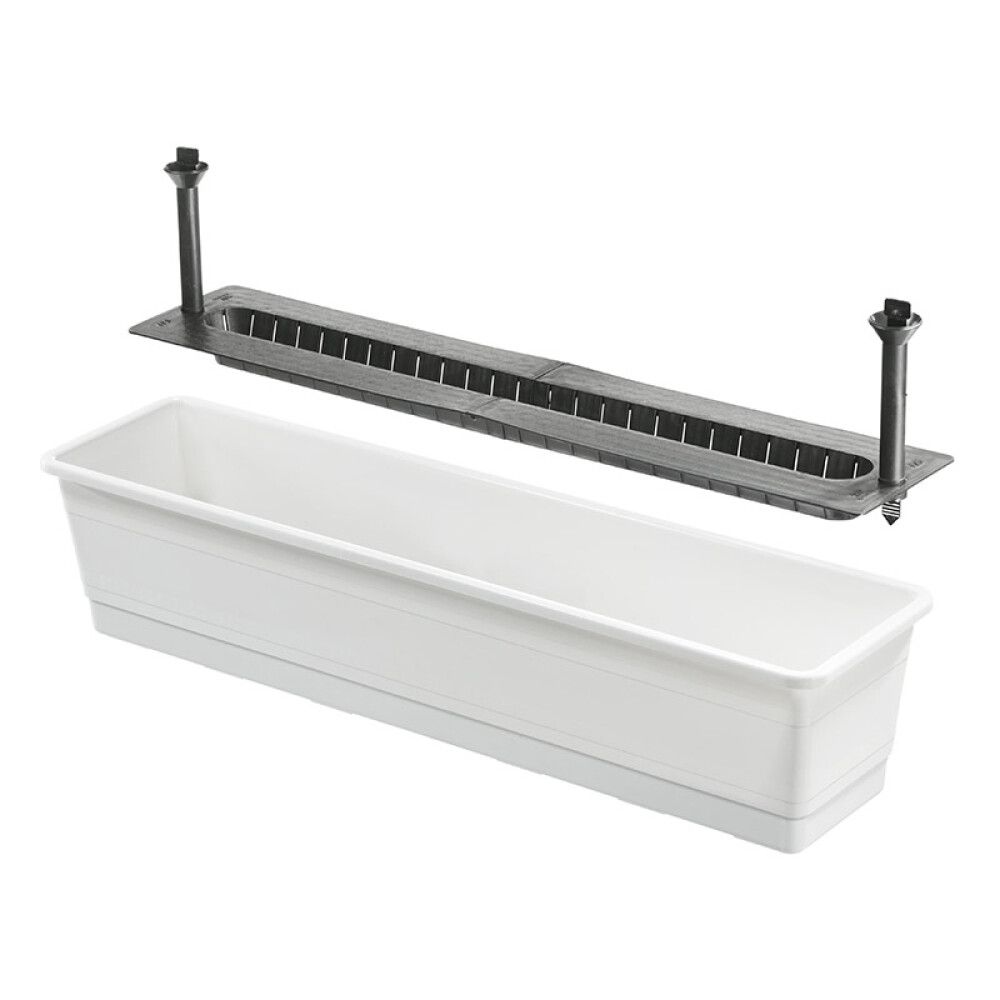 BALKONGKASSE SELVVANNENDE 75CM HVIT
