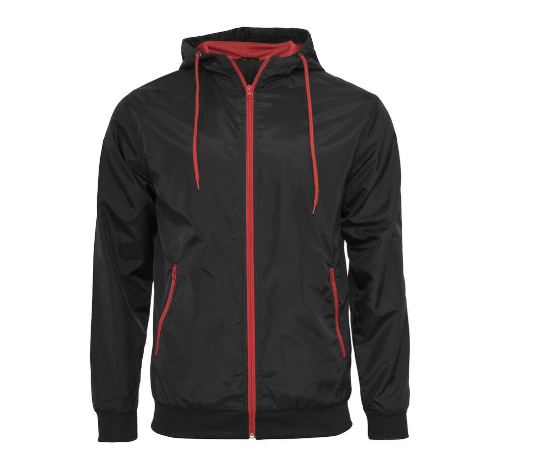 BUILD YOUR BRAND BY016 - Veste Coupe-Vent Élégante et Fonctionnelle pour Hommes