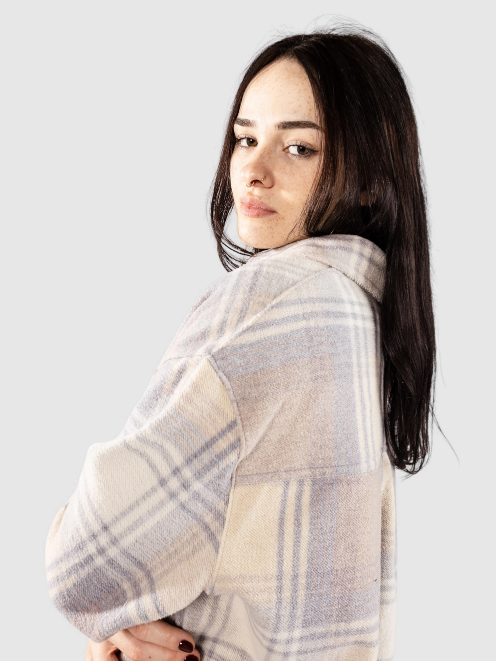 Dravus Ellia Flannel Shirt grey