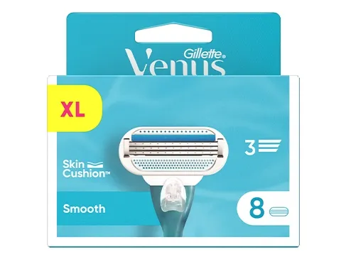 Gillette Venus Smooth, Kvinder, Gillette, Vinus Smooth, Blå, Hvid, 8 stk