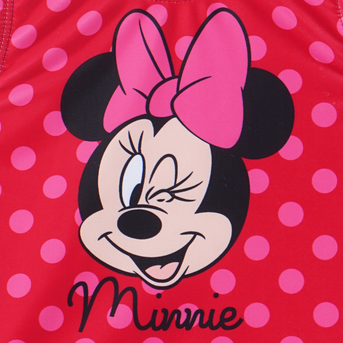Topomini Minnie Maus Badeanzug mit Volants rot / pink