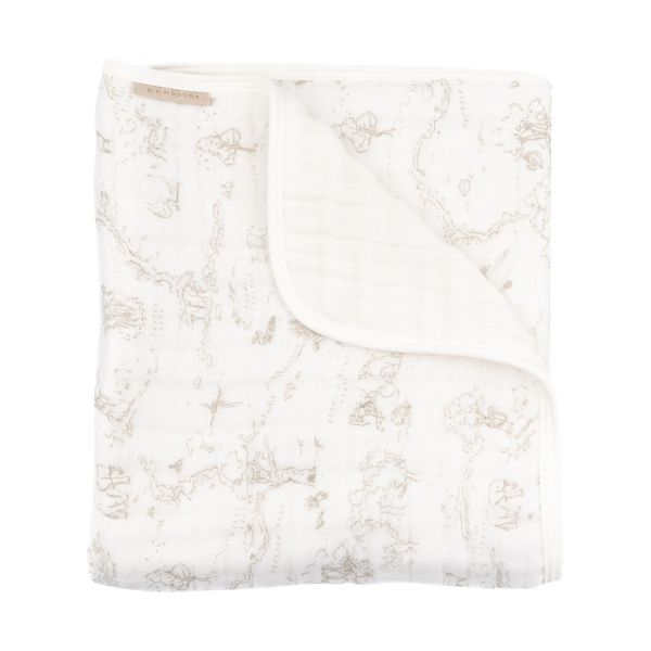 Bamboom Ledikantdeken Nuvola - Boomy's world Oyster grey - 100x150 cm