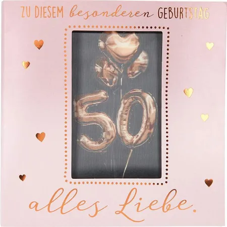 Depesche 3D Klappkarte mit Musik und Licht, Glückwunsch-Karte zum 50. Geburtstag