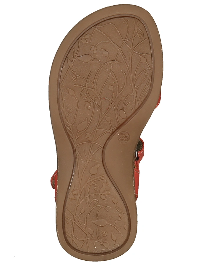 Sandalen LISCE mit Klettverschluss in koralle