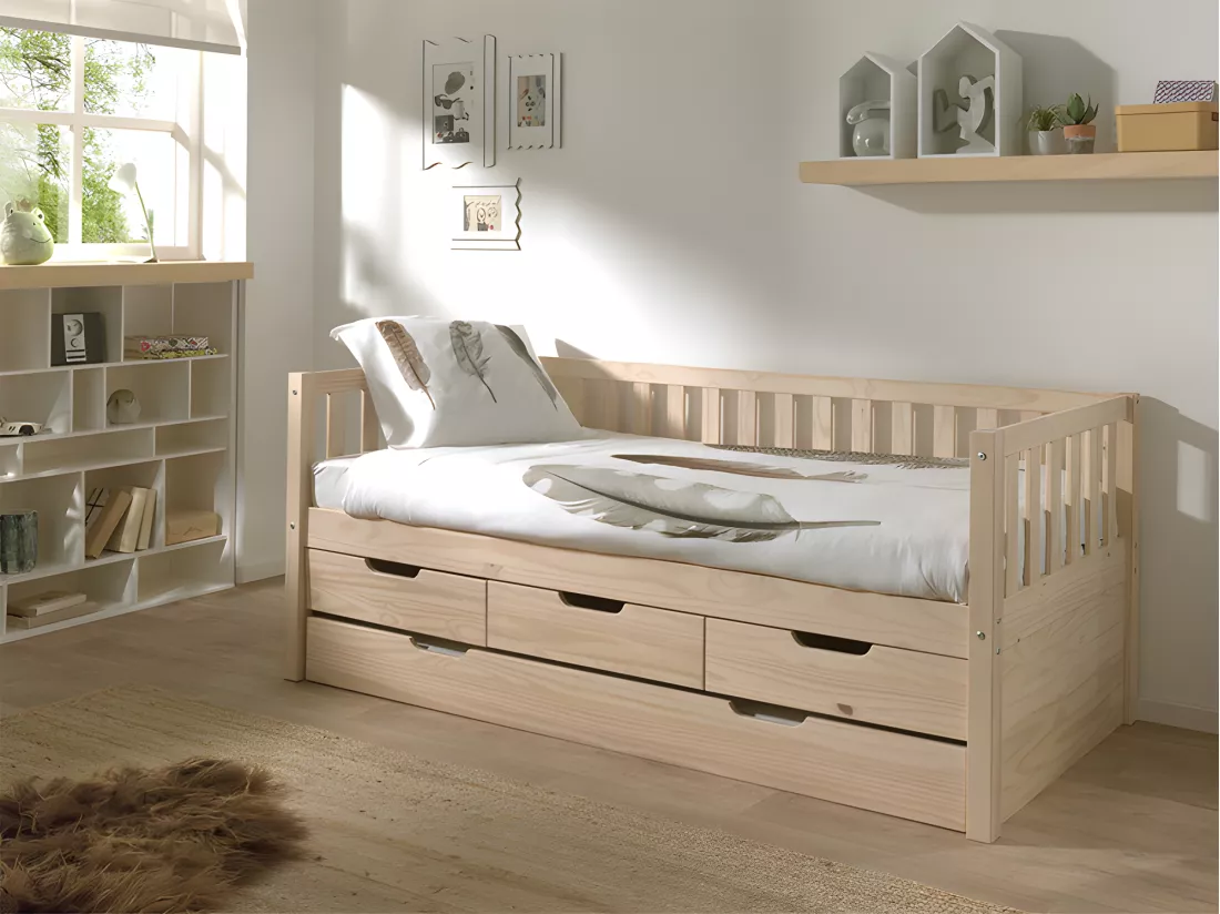 Pack - Lit Capitaine Enfant & Tiroir de Lit 