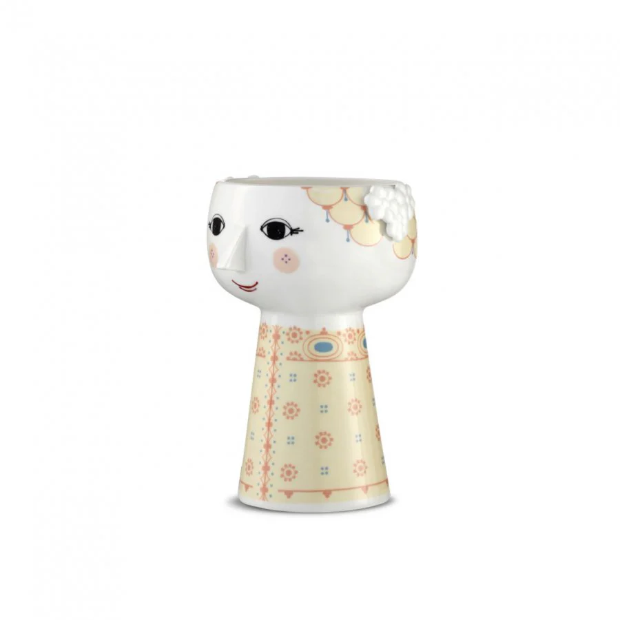 Bjørn Wiinblad  Bjørn Wiinblad Eva vase, soft yellow - H15 cm.