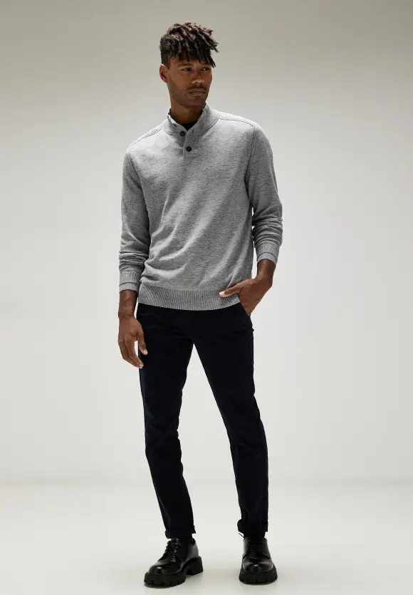 Troyer Strickpullover - stone grey melange
