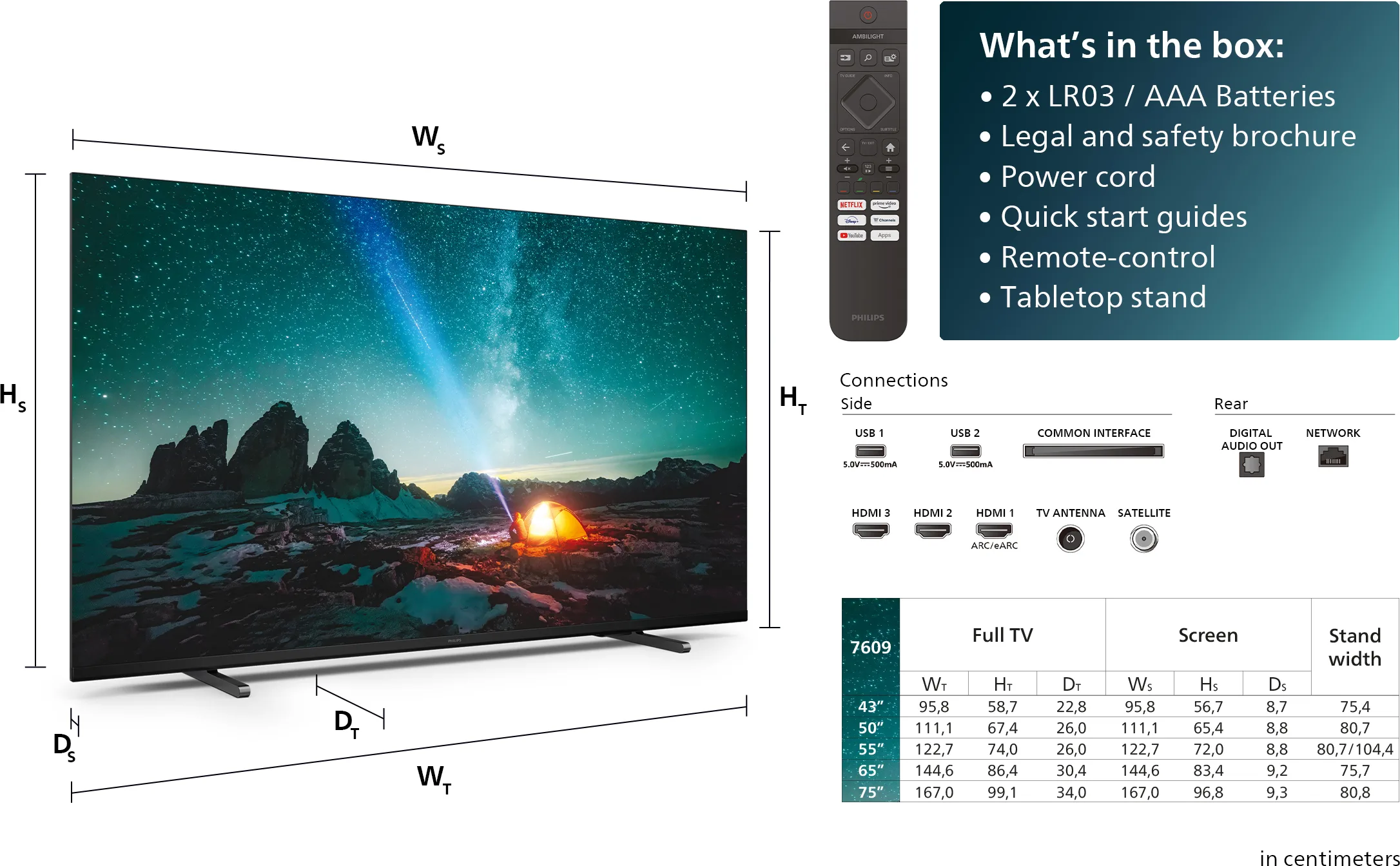 Philips 43PUS7609 TV UHD 4K