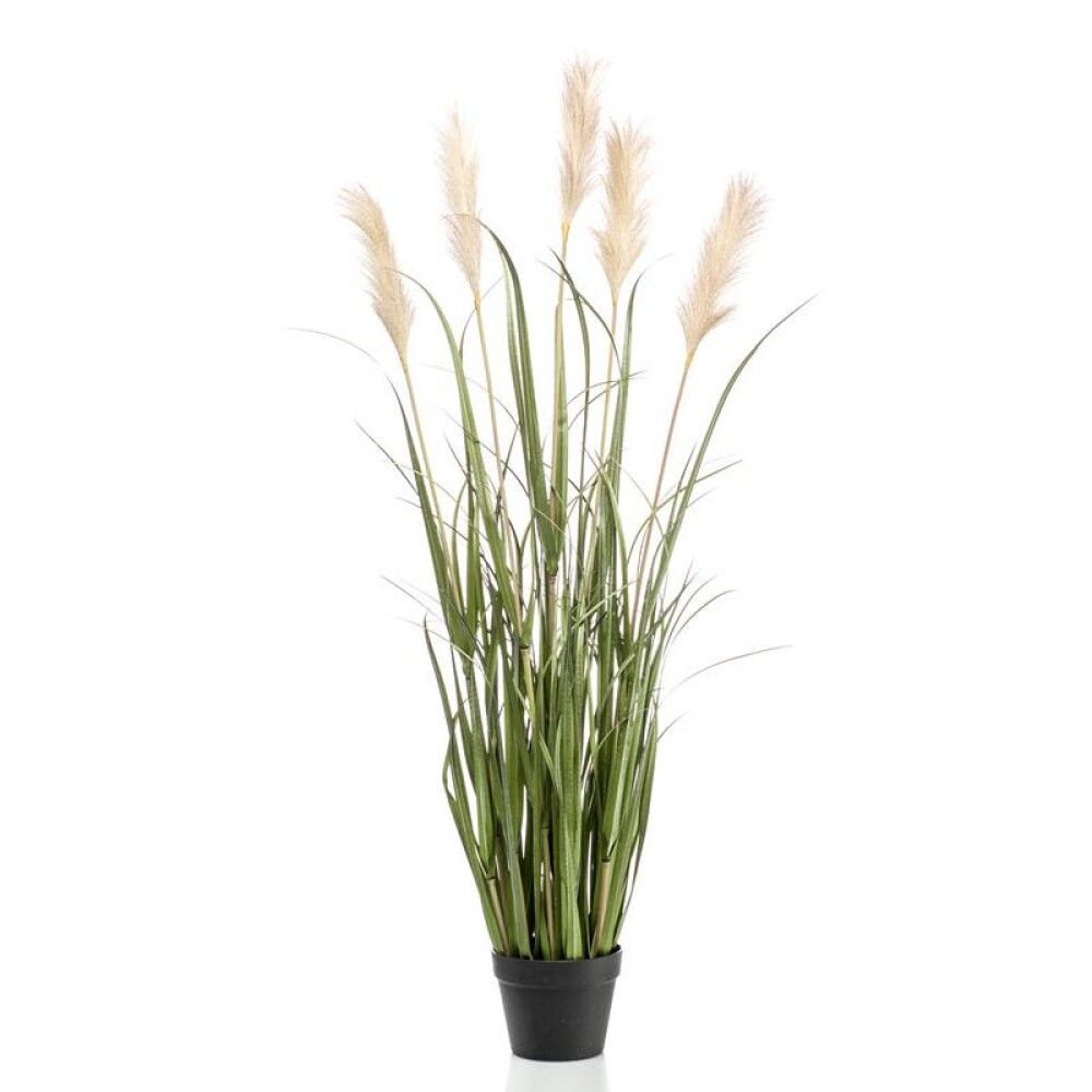 KUNSTPLANTE EMERALD PAMPASGRESS I POTTE 120CM