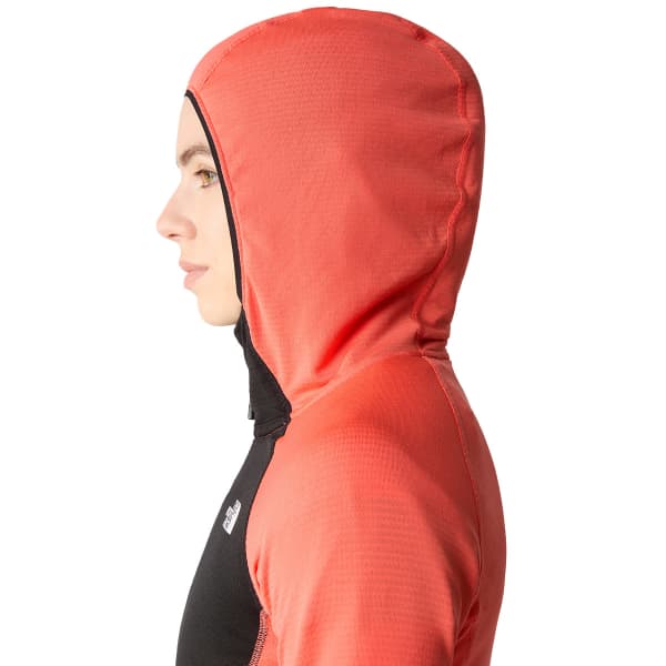 Veste polaire randonnée THE NORTH FACE W BOLT POLARTEC HOODIE RADIANT ORANGE/TNF BLACK
