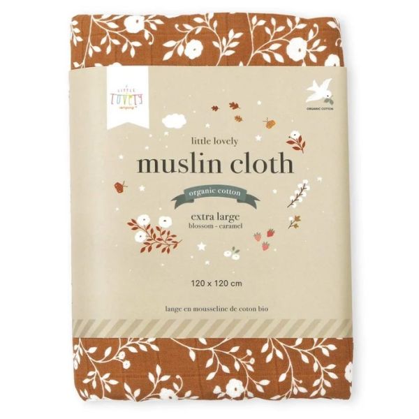 A Little Lovely Company Hydrofiele Doek XL – Blossom – Caramel