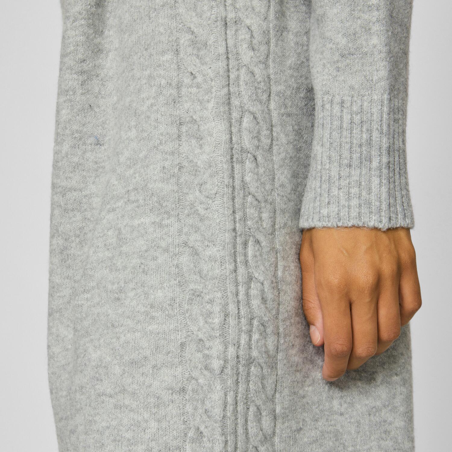 Vila  Vikiku L/S High Neck kjole - grå