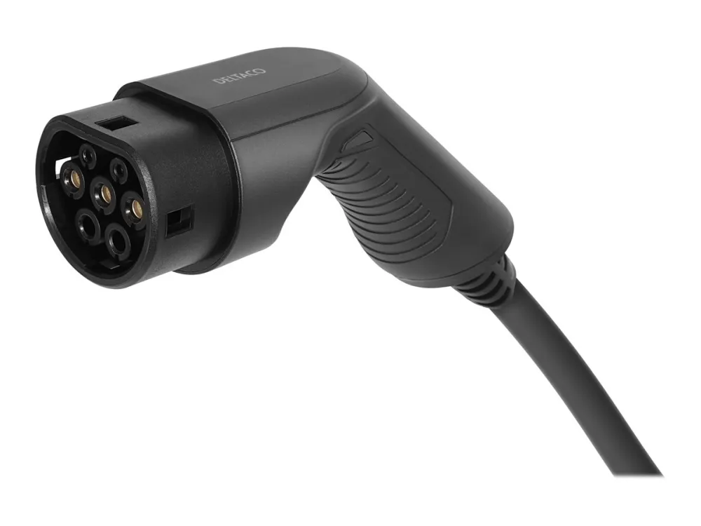 DELTACO e-Charge ladekabel til elbil type 2 stik - 16A - 11 kW - 7 meter