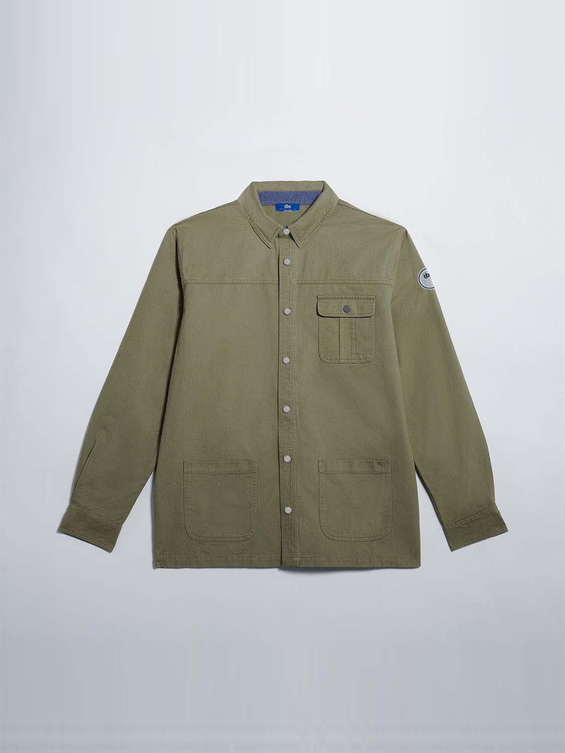 Sur-Chemise Homme Coton kaki