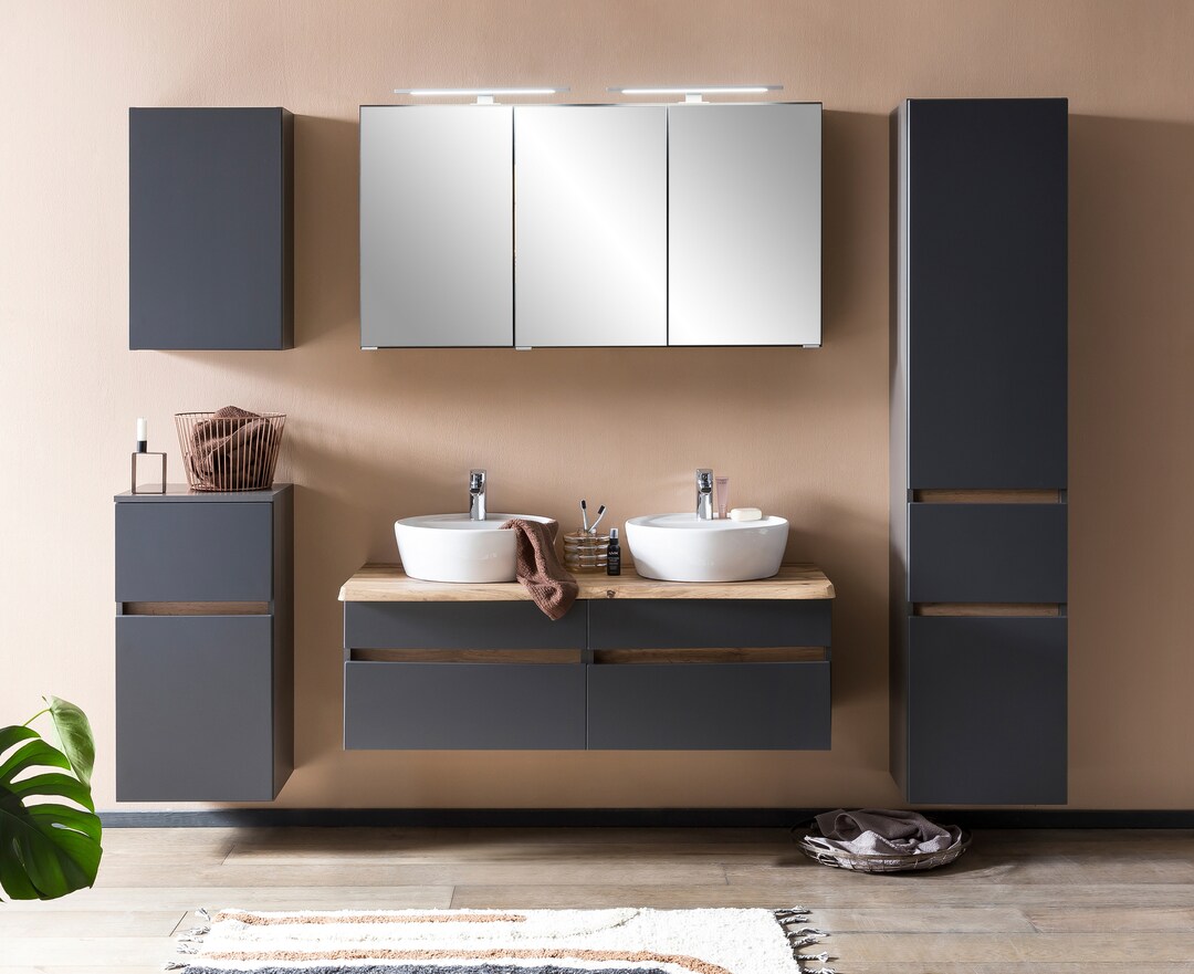Bad-Hochschrank BRÜGGE grau