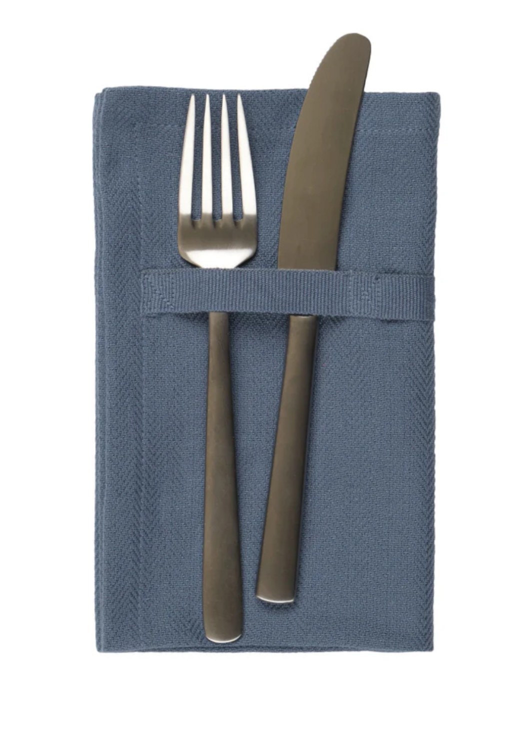 The Organic Company Stoffservietten 4er-Pack Dinner Napkin Grey Blue