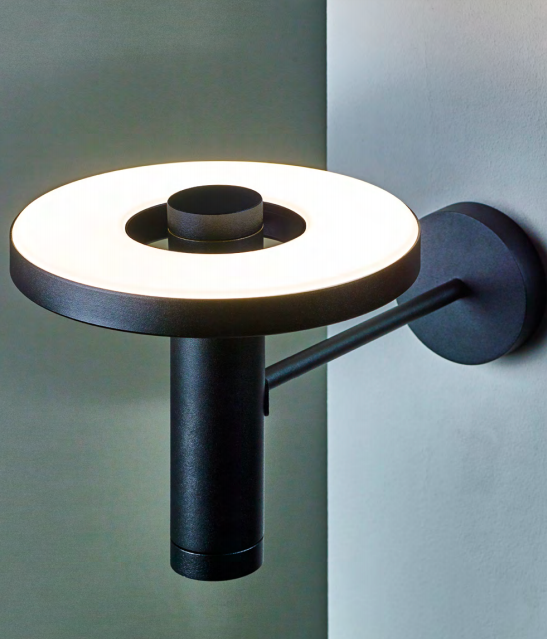 UC_Wandlamp Beads Wall 35 Uplight met stekker smokey black