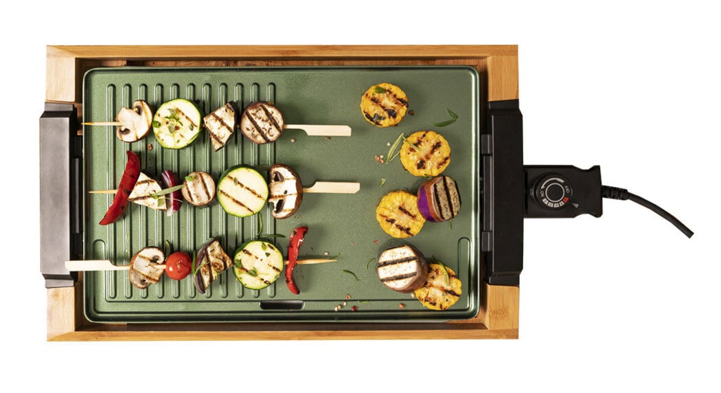 JUST VEGAN Tischgrill CERA Bambus /grün