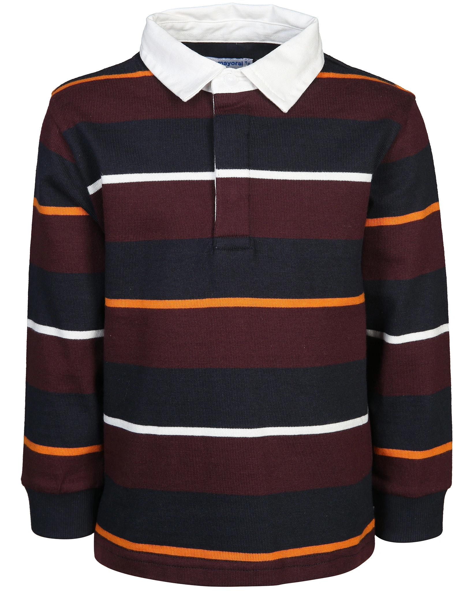 Poloshirt LS STRIPES in pflaume