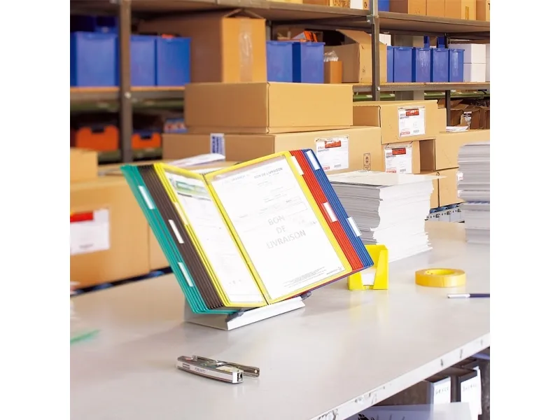 Tarifold Bord Display A4 10 Lommer Assorterede Farver