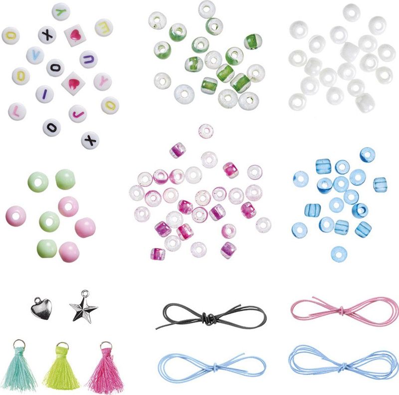 Totum - 4 Letter Armbandjes Maken - Speelgoed - Multicolor - Nylon, Kunststof