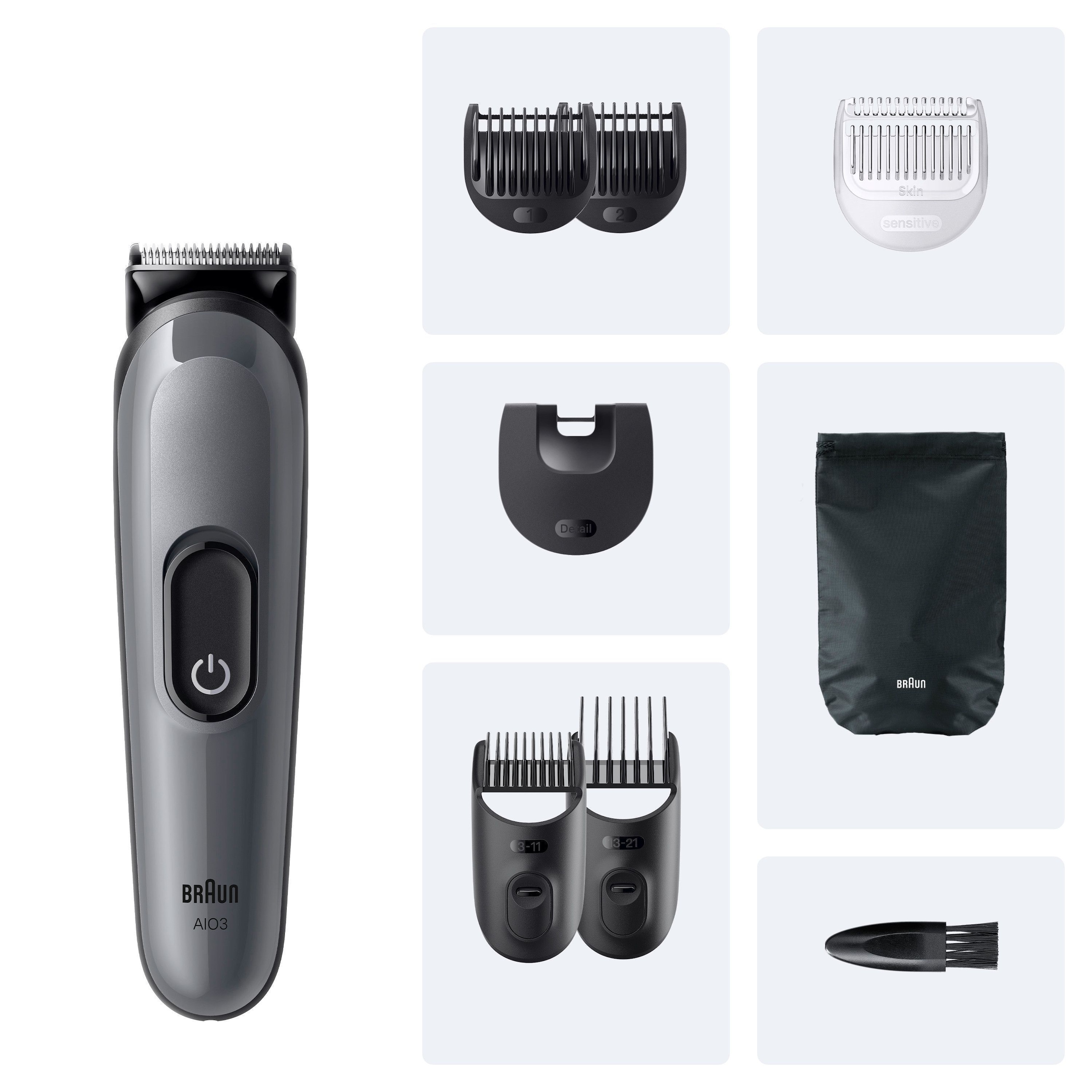 Braun Haarschneider »All-in-One Series 3, 8in1 Pflegeset« ultrascharfe Klinge, 14 Längeneinstellungen, 50 Min Akkulaufzeit
