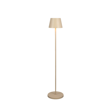 KonstSmide vloerlamp Pomezia Medium 5W oplaadbare LED verlichting zandkleurig
