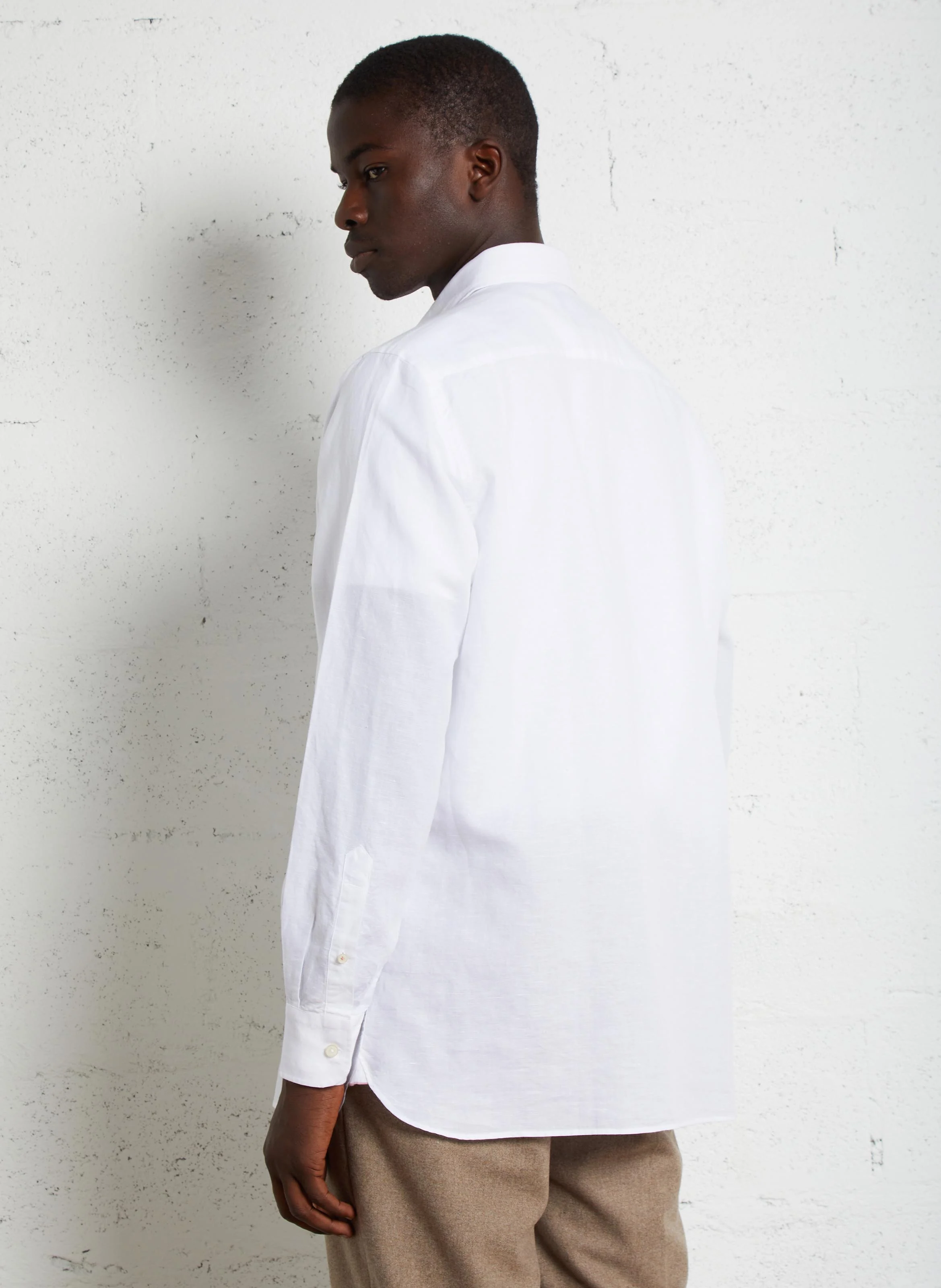 Chemise regular en lin et coton | Multicolore