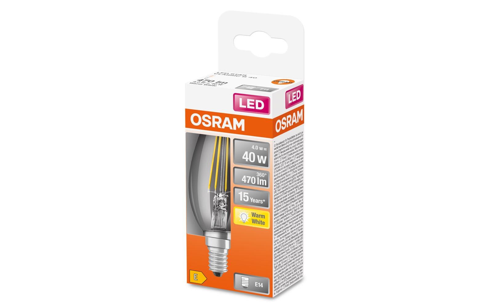 Lampe Star Filament, 4W, E14, WarmweissLED-Leuchtmittel