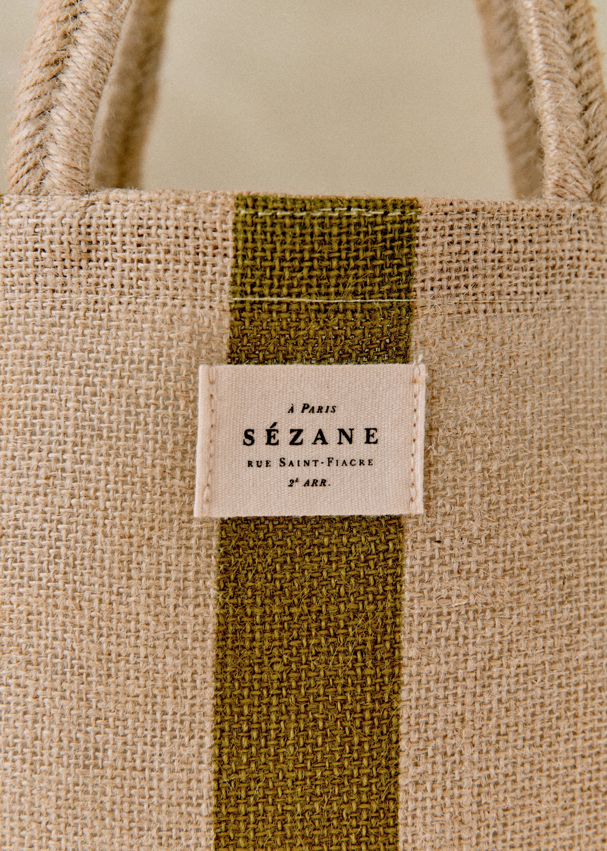 Petit Cabas Jute - Rayures kaki - SACS/NEW SACS Nos Paniers 5906417