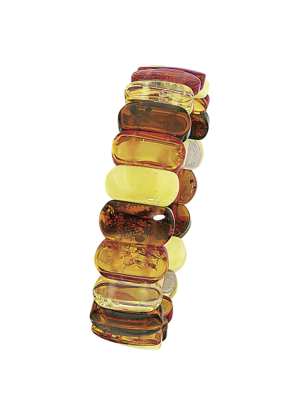 Armband, echte bunte Naturbernsteine