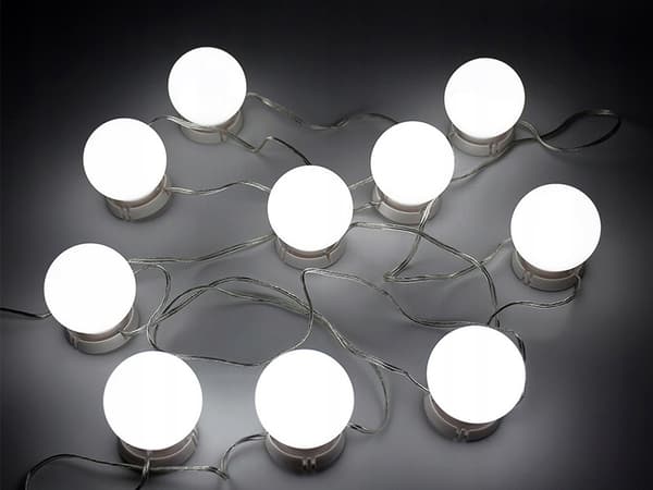 10stk LED-lys til Sminkespeil Sminkebord - Fest rundt speilet