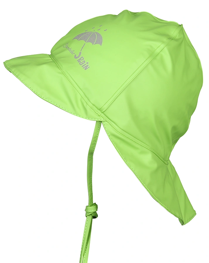Regenhut RAINY mit Nackenschutz in grün