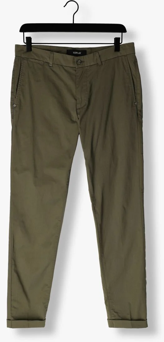 REPLAY groene replay slim fit jeans brad pants