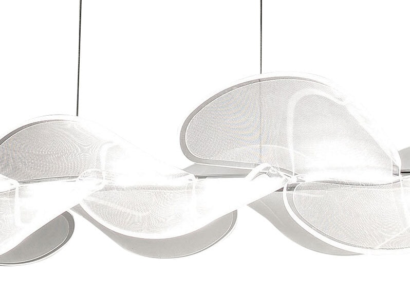 FABAS LUCE LED Balkenpendel SILVIE nickelfarbig