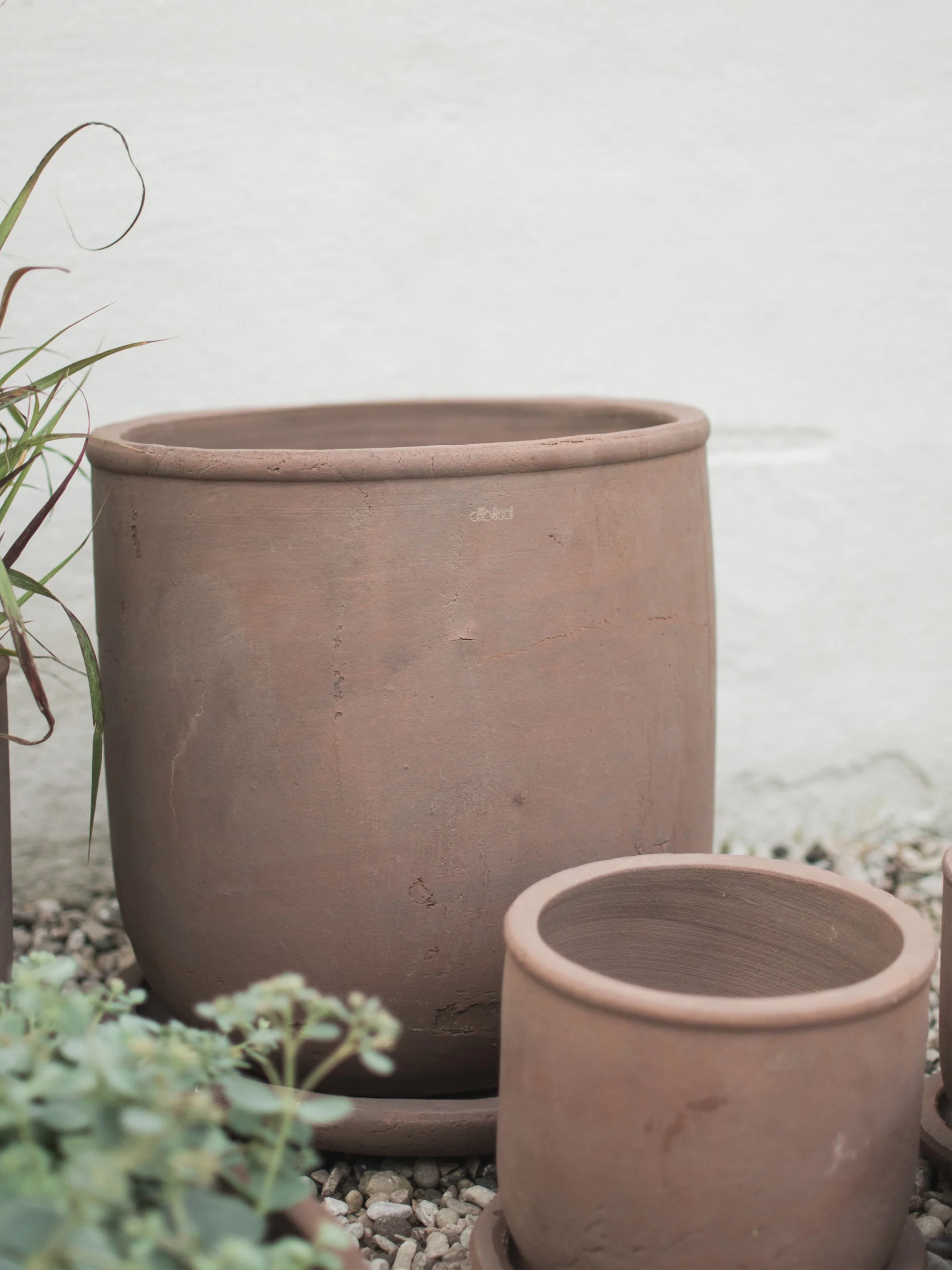 Outdoor bloempot Terra van terracotta, H 36 cm