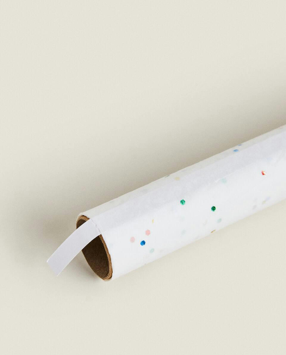 Papel de embrulho de Natal multicolorido com glitter
