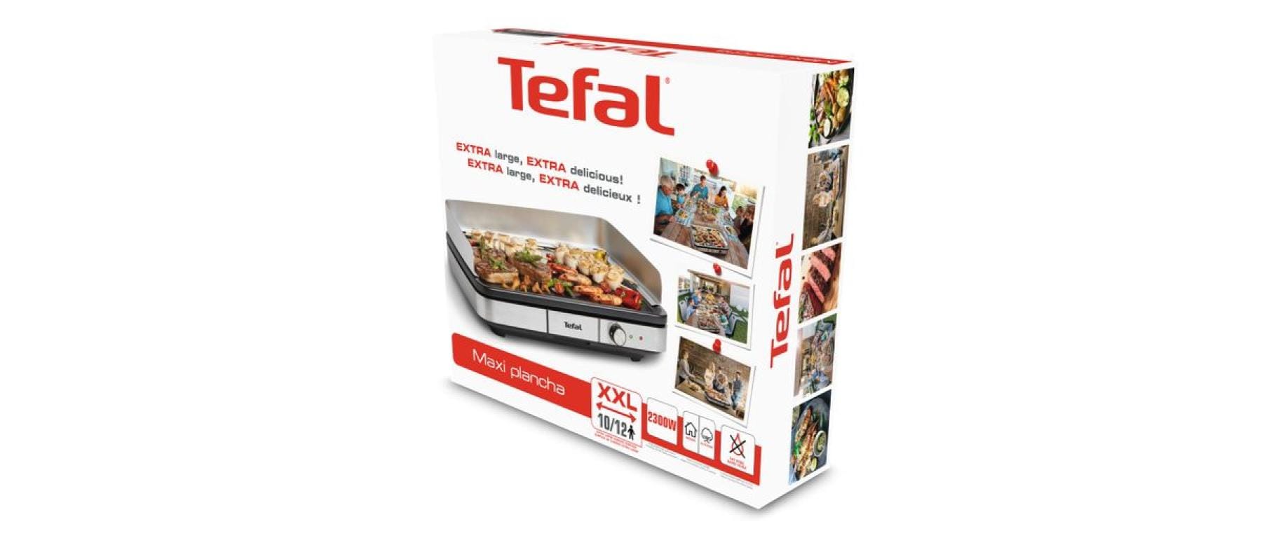 Tischgrill Maxi Plancha Schwarz/Silber<br>XXL-Elektrotischgrill