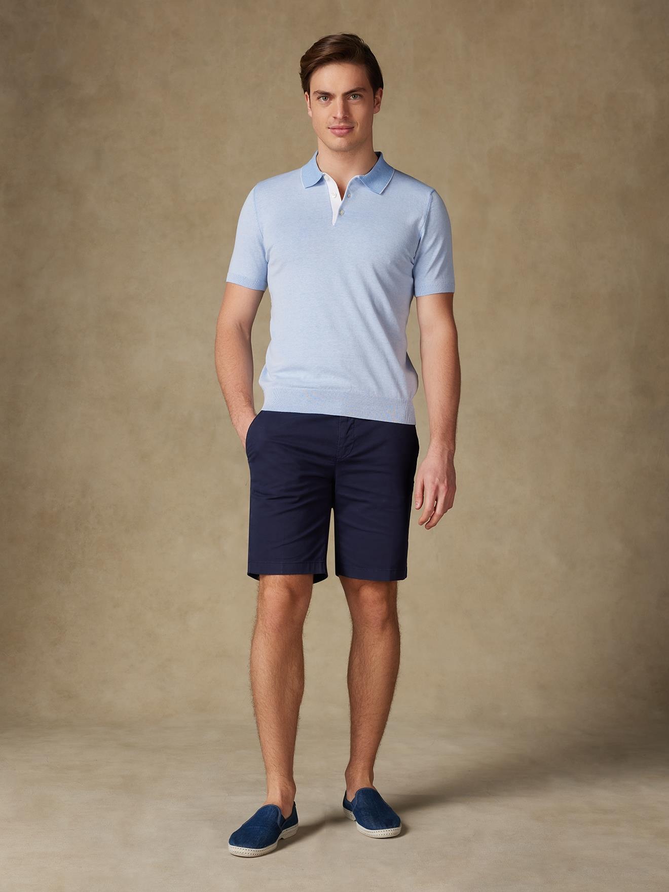 Polo Elbe en jersey ciel