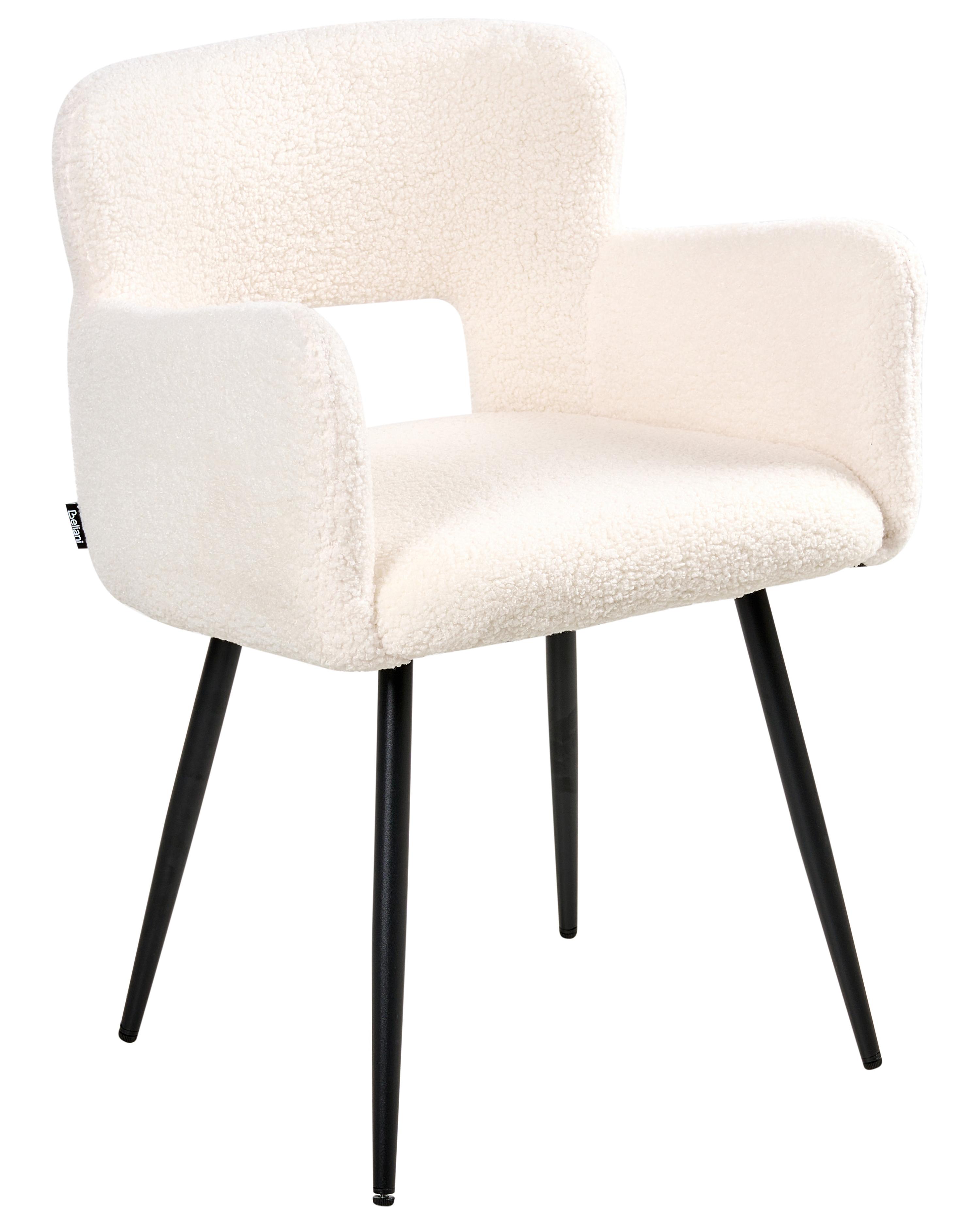 Set van 2 eetkamerstoelen SANILAC Bouclé Wit