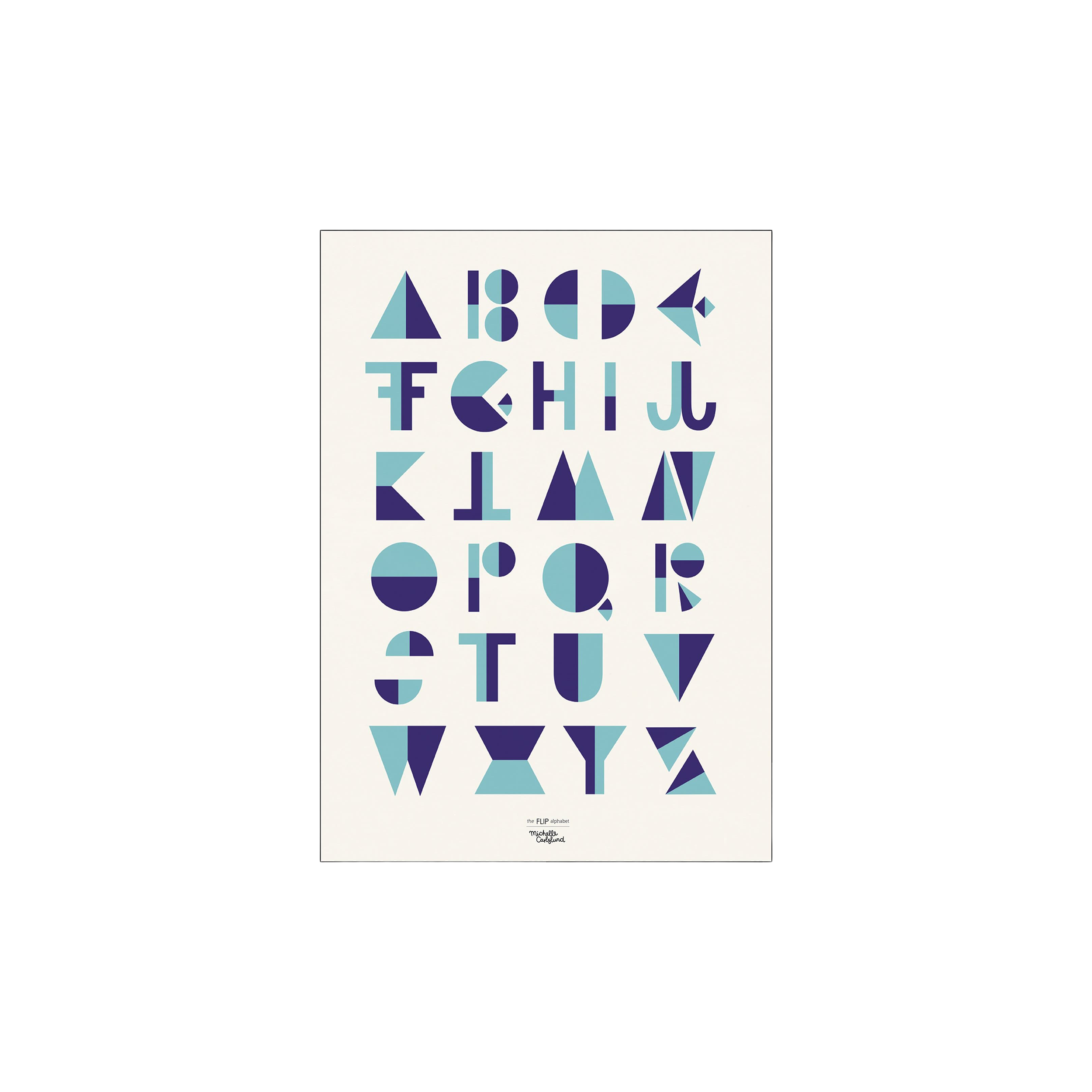 Plakat Flip Blue 50 x 70 | Michelle Carlslund. | Multi | Poster and Frame Kids