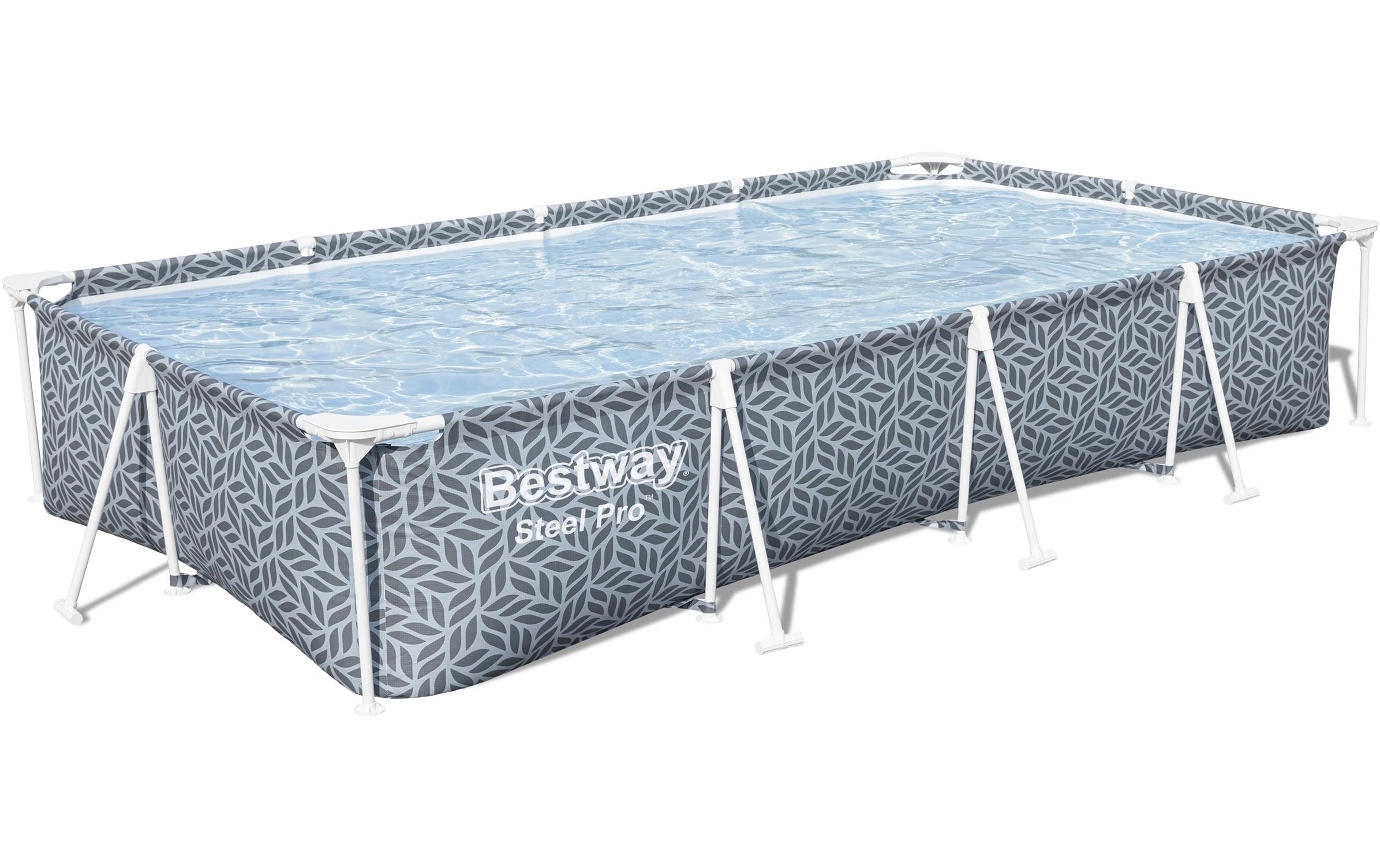 Pool Steel Pro 366 x 201 x 66 cm 201 x 66 cm<br>Gerahmtes rechteckiges Pool