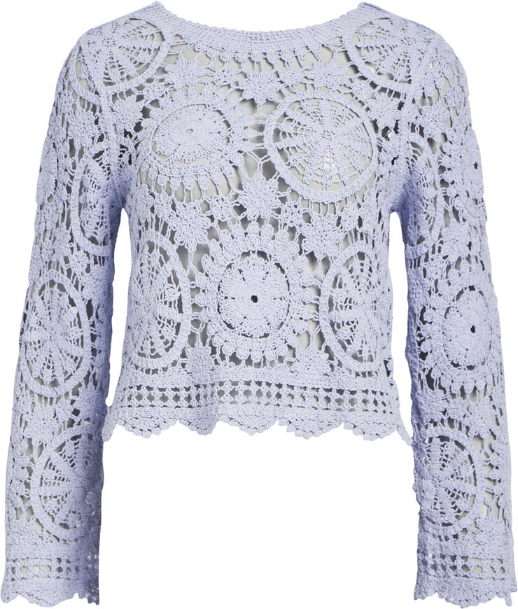 Object OBJPETRA L/S KNIT PULLOVER 132 Brunnera blue