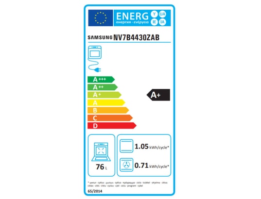 SAMSUNG - Four encastrable pyrolyse NV7B4430ZAB Twin convection, 76 litres, Wifi