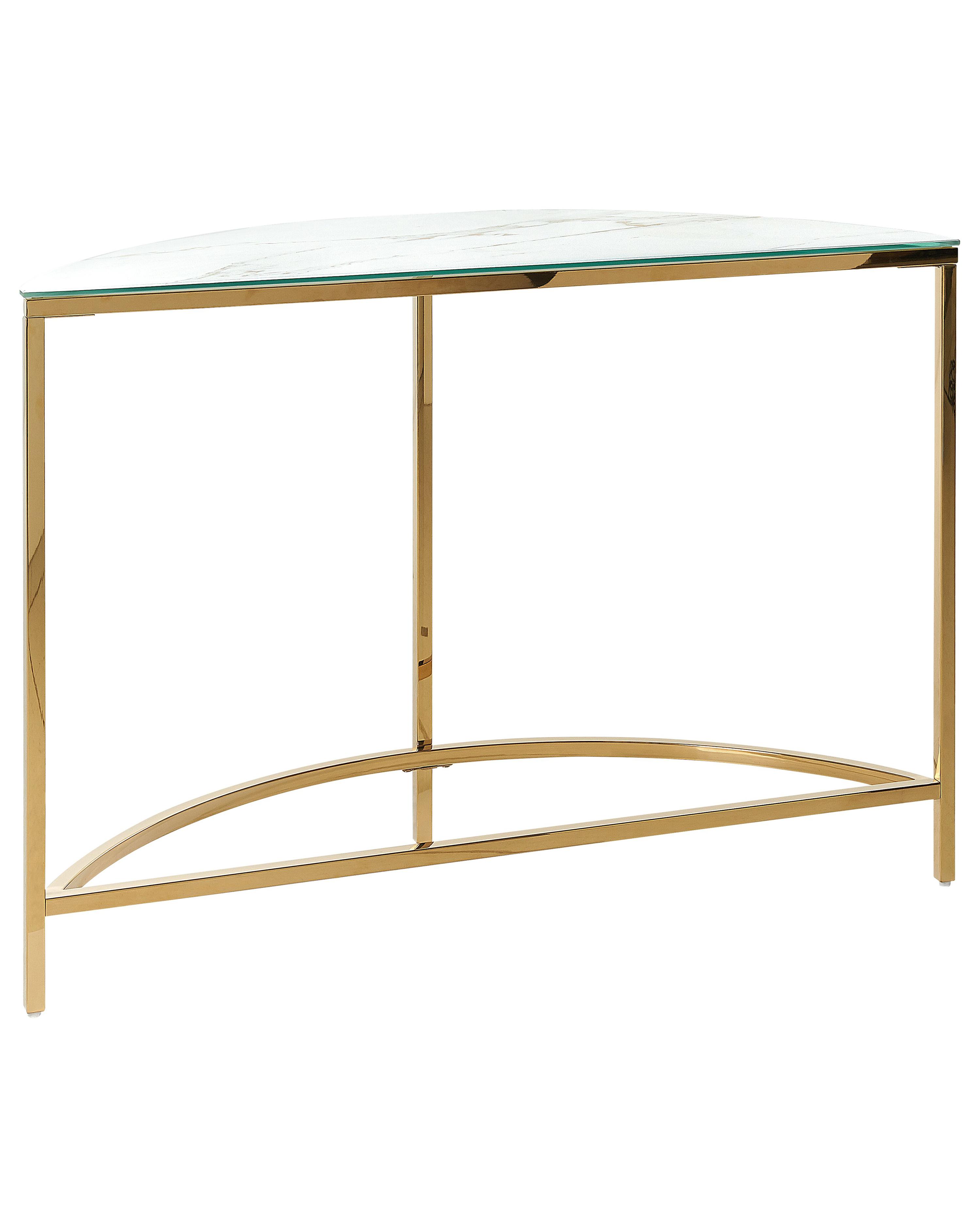 Sidetable ORITA Veiligheidsglas Wit marmer